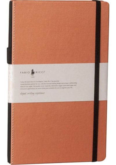 Fabio Ricci Goran 9x14 Lastikli Kareli Defter Turuncu 1044 Turuncu