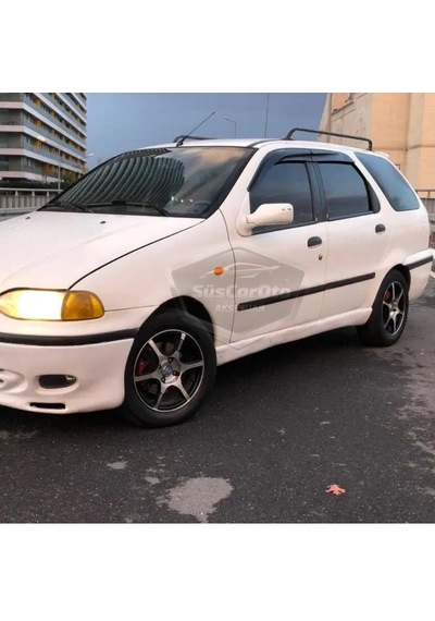 Fiat Albea Palio Siena Hb&Sedan Uyumlu Mugen Cam Rüzgarlığı Seti Piano Black 4'lü İthal (00) (ŞüsCarOto Aksesuar)