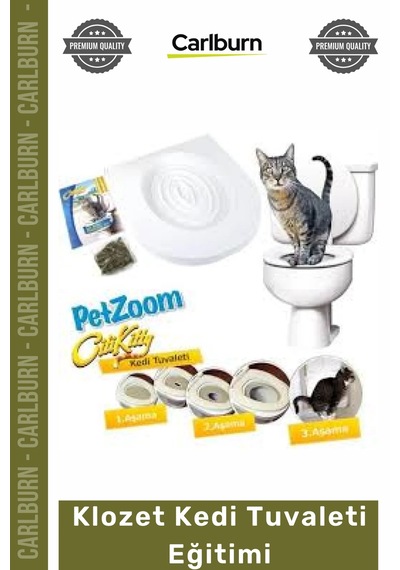 Petshop Pratik Hijyenik Kedi Tuvalet Aparatı Eğitim Seti Sistemi Kaliteli Klozet Kedi Tuvaleti Eğit