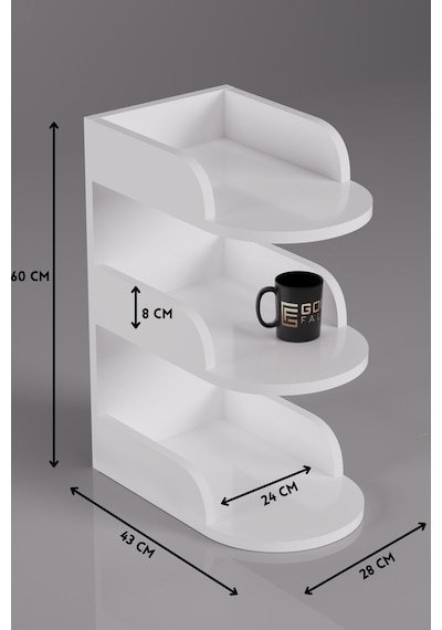 Reyo Falez Komodin Modern Ahşap 3 Katlı Raflı Yan Sehpa Çok Amaçlı Organizer Kitaplık Beyaz Reyo Falez Komodin Modern Ahşap 3 Katlı Raflı Yan Sehpa Çok Amaçlı Organizer Kitaplık Beyaz
