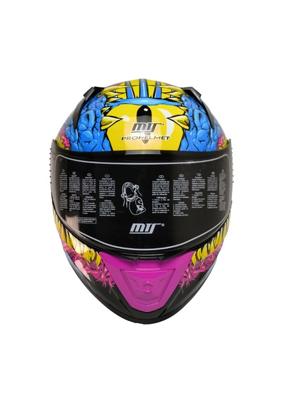 Mts M-201 Gongju Güneş Vizörlü Kask Pembe - Mavi