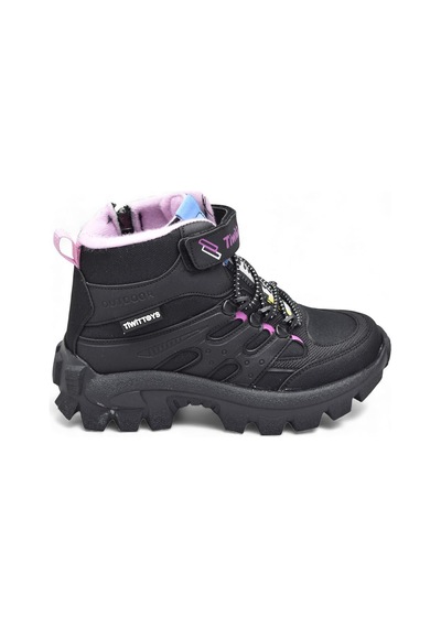 Twittoys 390u Ortopedik Taban Lastikli Cırtlı Kız Çocuk Bot Erkek Çocuk Bot Unisex Çocuk Bot Siyah-fuji