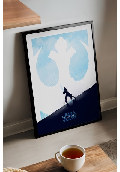 Star Wars Siyah Ahşap Çerçeveli Poster, Film Duvar Tablosu