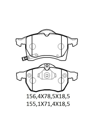 Opel Zafira 99/04 Ön Fren Balatası Di Sk 156,4x78,5x18,5/155,1x71,4x18,5 Bramax