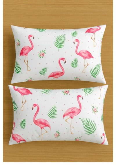 Lionas Desenli Pamuklu Yastık Kılıfı 2 Adet 50 X 70cm Pembe
