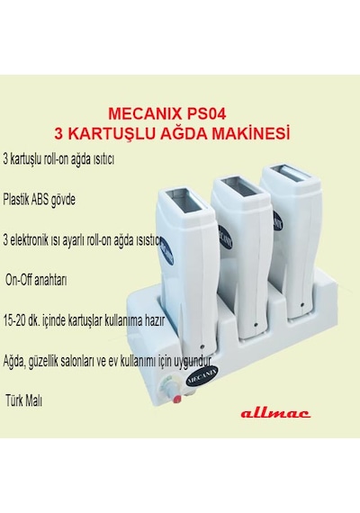 Ps04 3 Kartuş Sir Ağda Makinesi