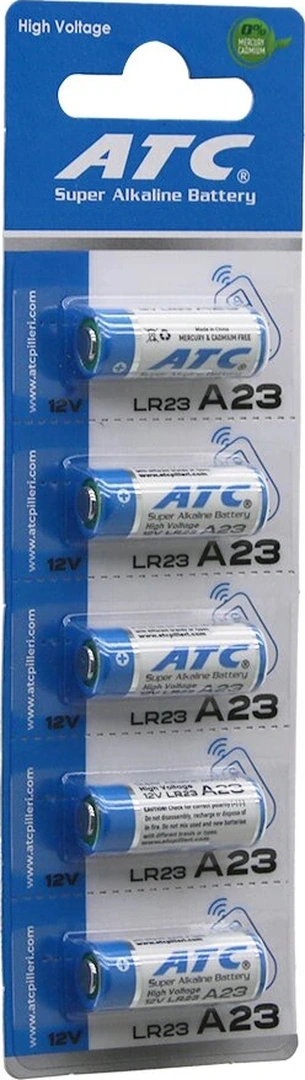 Atc Super Alkaline Battery A23 - 23a Lr23 Araç - Oto Kumanda Pili 12v 5li Kart