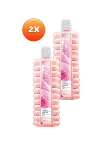 Avon L'amour Sunrise Gül Ve Kehribar Kokulu Banyo Köpüğü 2 x 500 ML