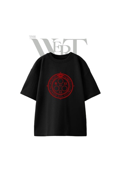 Thewert Halo Of Sun Tasarım Baskılı Ünisex Siyah Oversize T-shirt