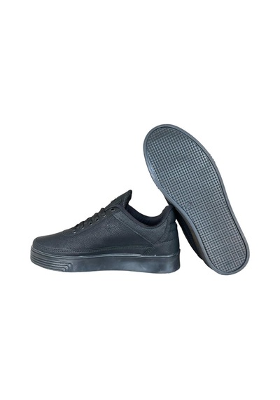 Erkek Günlük Yumuşak İç Astarlı Şık Sneaker Spor Ayakkabı Siyah-siyah Siyah