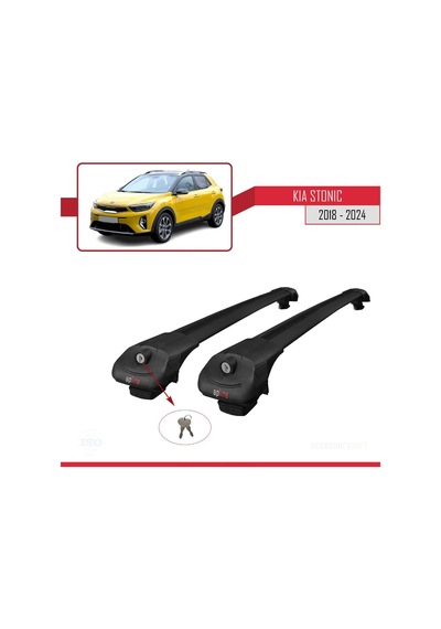 Kia Stonic 2018 Ve Sonrası İle Uyumlu Ace-1 Ara Atkı Tavan Barı Siyah