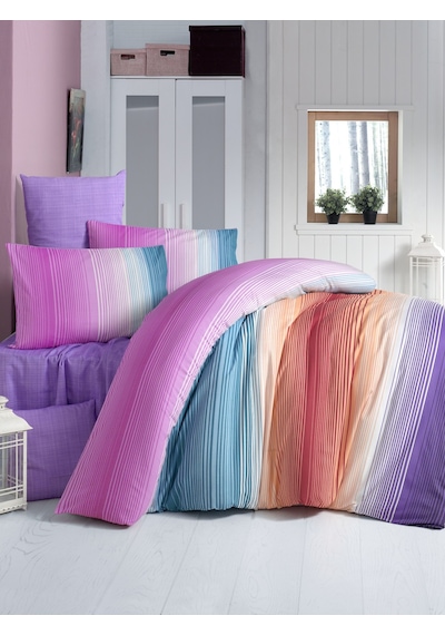 Komfort Home Çift Kişilik Polycotton Nevresim Takımı (Rainbow)