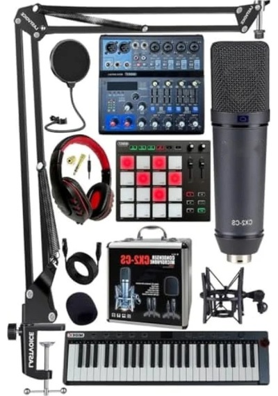 Midi Live Paket - Ses Kartlı Mikser Ve Pad Controller Seti Açık Bej