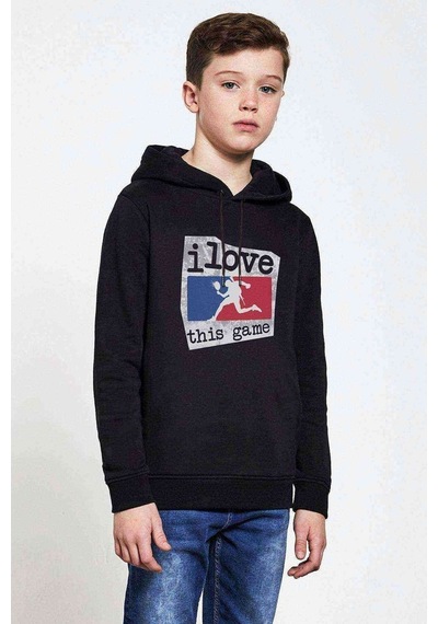 Tshirthane Pubg Ilovethisgame Baskılı Unisex Çocuk Kapüşonlu Siyah Sweat