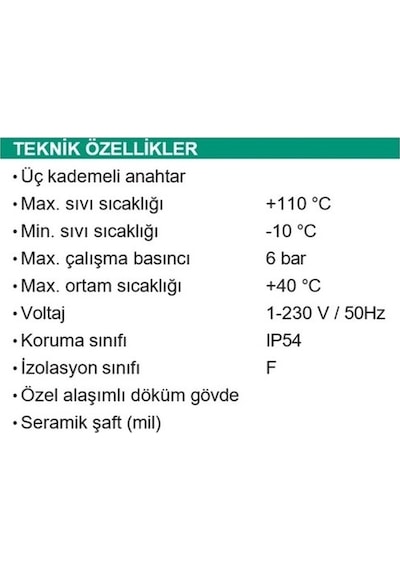 Taifu Grs 25/6-130 Sıcak Su Sirkülasyon Pompası Üç Hızlı / Kombi-kazan-boyler