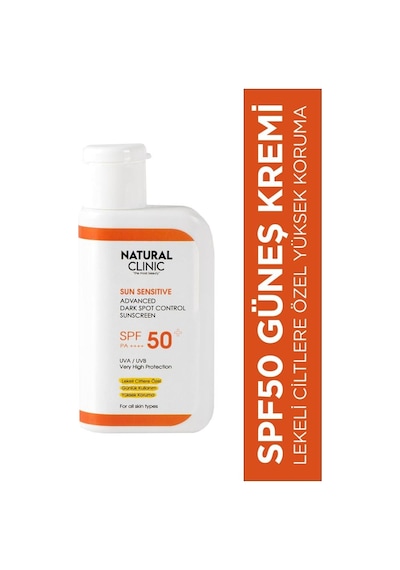 Natural Clinic SPF50+ Leke Karşıtı Yüksek Koruma Nemlendirici Güneş Kremi 50 ML