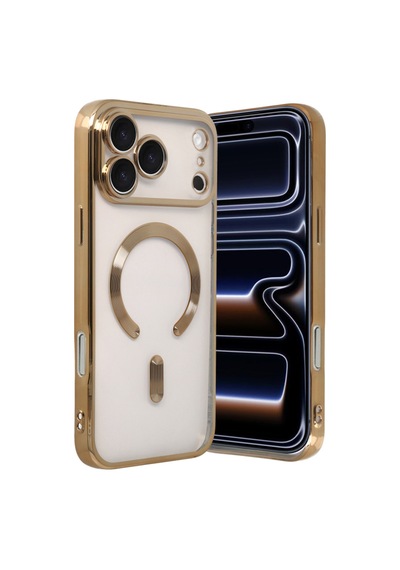 Apple iPhone Uyumlu 17 Pro Max Kross Magneticsafe Kapak - Gold Bzsxx00 1