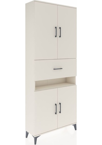 Arges Dolap 5 Raflı Tek Çekmeceli 4 Kapaklı 88x30x221 Aytaşı-... Aytaşı
