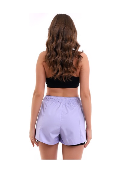 Winmoda34 Spor Içi Taytlı Şort Lila