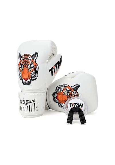 Titan Sport Beyaz Kaplan Desenli Set Fgr Model-9 Boks Eldiveni Çok Renkli