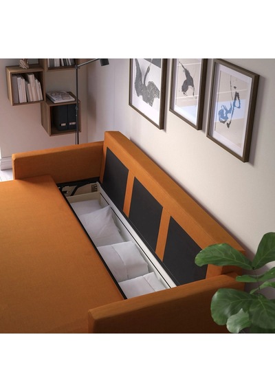 Ikea Kahverengi Modern Kanepe - 3'lü Yataklı Kanepe