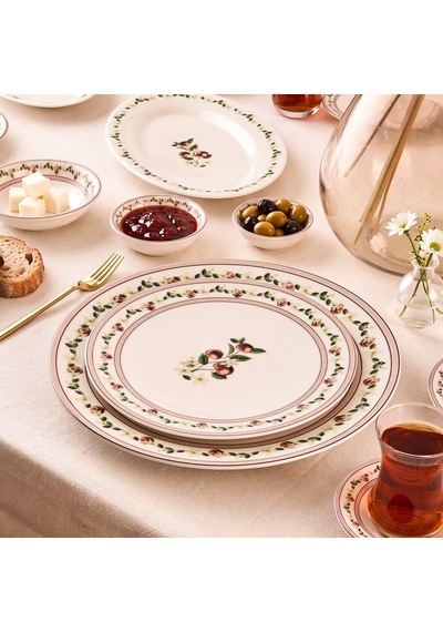 Tr Yıldız Cherry 32 Parça 6 Kişilik Kahvaltı Takımı Genel