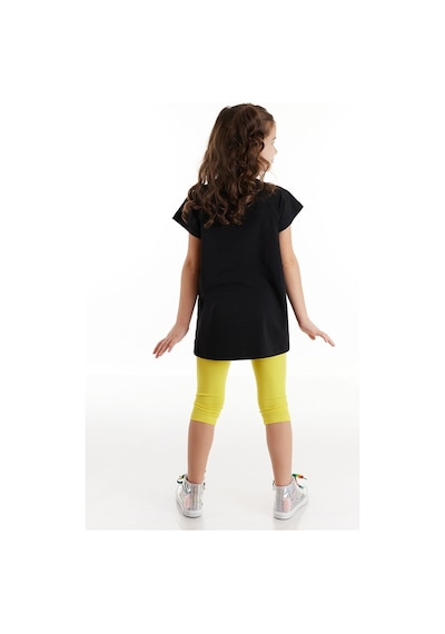 Denokids Zebracorn Siyah Kız Çocuk Tunik Takım Siyah