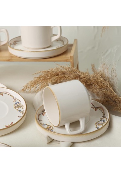 Bronze Bloom Stackable Çay Takımı 12 Parça 6 Kişilik çok renkli