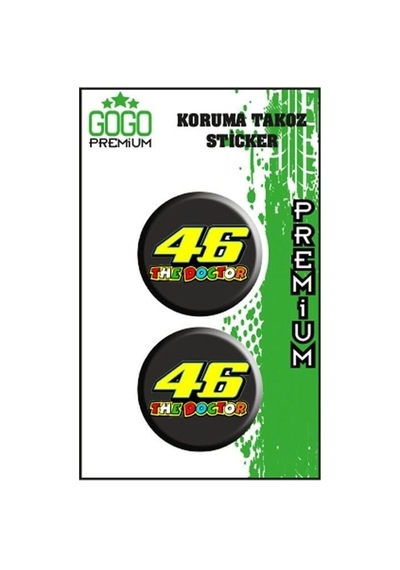 46 Koruma Takozu İkili Damla Sticker Standart