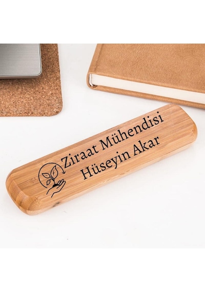 Ziraat Mühendislerine Özel Bambu Kutulu Kalem Seti