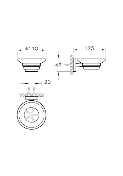 VitrA Q-Line Katı Sabunluk Krom  A44992