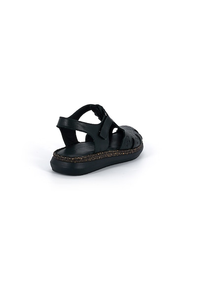 Mammamia D26ys-2750 Kadın Hakiki Deri Burun Kapalı Günlük Comfort Sandalet Siyah