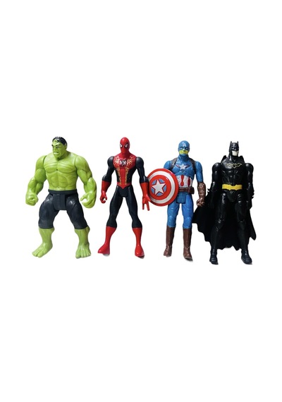 Avengers Işıklı Örümcek Adam Hulk Kaptan Amerika Batman İronman Venom 8'li Kahramanlar Oyun Seti