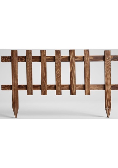 Ahşap Bahçe Çiti, 1m X 50cm, Kahverengi Rustik Görünüm
