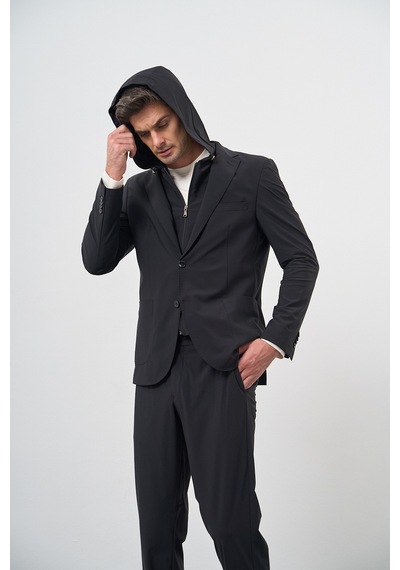 Morven Erkek Siyah Polyamide Torba Cep Kapüşonlu Slim Fit Mono Yaka Spor Takım Elbise 24ms001009001 Siyah Morven Erkek Siyah Polyamide Torba Cep Kapüşonlu Slim Fit Mono Yaka Spor Takım Elbise 24ms001009001 Siyah