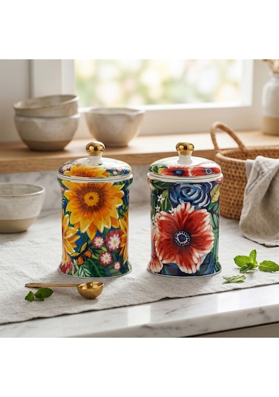 Lucky Art Vivelle Bone 2 Li Kavanoz Seti 800 Ml Lyba 126 Çok Renkli