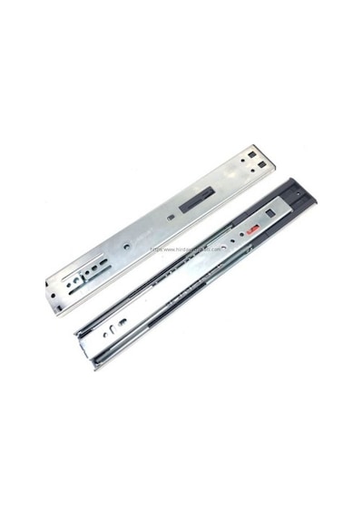 Samet 35 Cm, 40 Cm, 45 Cm, 50 Cm Frenli Teleskopik Bilyalı Çift Açılım Çekmece Rayı