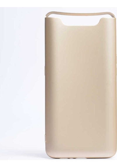 Samsung Uyumlu Galaxy A80 Kılıf Zore Premier Silikon Kapak Gold
