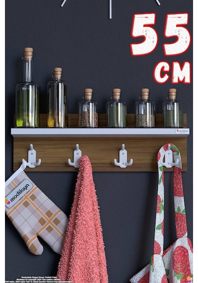 Kedi 12 Kancalı Mutfak Askısı 3'lü Set 51,4x19 Cm - Şık Tasarım, Çok Amaçlı Düzenleyici Ve Yer Tasarrufu Kahverengi Kedi 12 Kancalı Mutfak Askısı 3'lü Set 51,4x19 Cm - Şık Tasarım, Çok Amaçlı Düzenleyici Ve Yer Tasarrufu Kahverengi