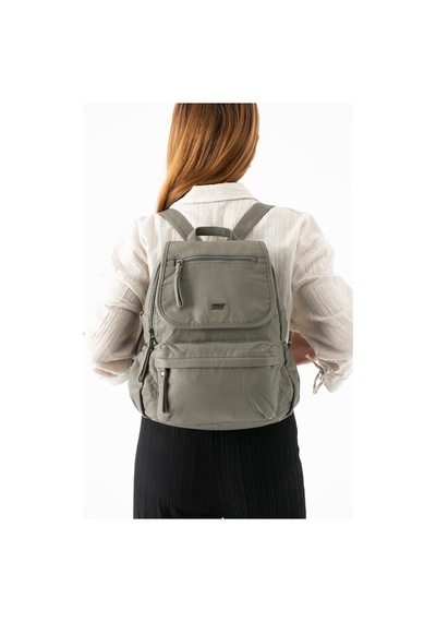 571 Collections Yıkanmış Deri Sırt Çantası Gri Model: 571-14-11m