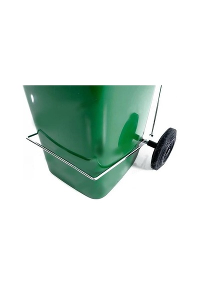 Omnipazar Sy-6507 Pedallı Tekerlekli Kapaklı Plastik Çöp Konteyneri 120 Lt Yeşil