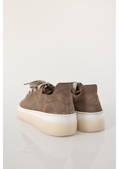 Açık Vizon Deri Sneaker 25210 Açık Vizon