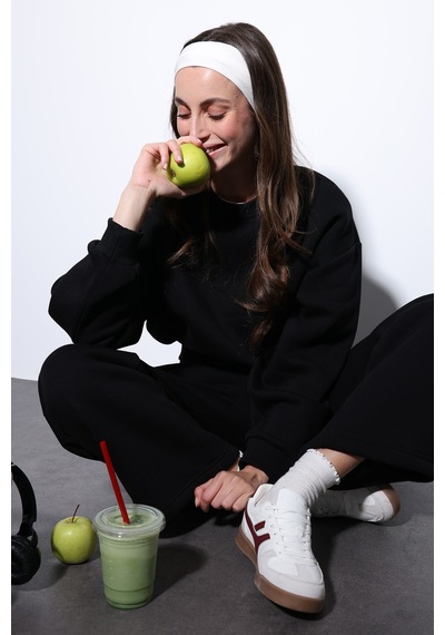 Antioch Basic Kadın Sweatshirt Siyah