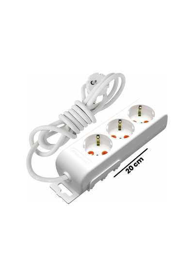 Ri Tech 3'lü Topraklı Grup Priz - 2 Mt Çok renkli