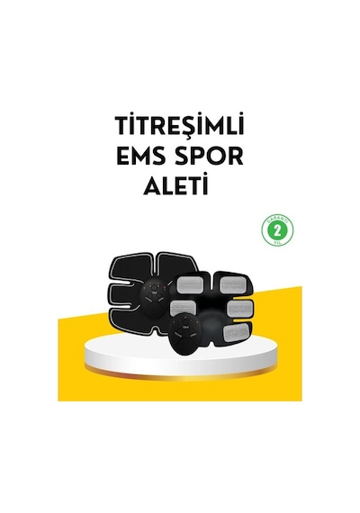 Orijinal 2025 Ems Titreşimli Kas Çalıştırma Cihazı Evde Spor İçin A Kalite Beyaz - Siyah