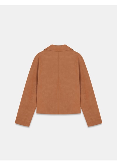 Dilvin 60782 Cep Detaylı Süet Ceket-camel Camel