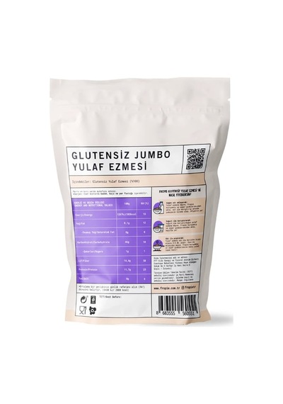 Fropie Glutensiz Jumbo Yulaf Ezmesi 300 Gr 24'li Paket