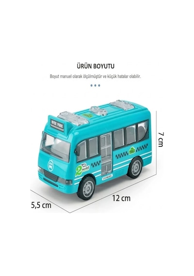 Minibüs Araba Oyuncak Otobüs - Kapıları Açılabilen Sürtmeli Pilsiz Güvenli Model
