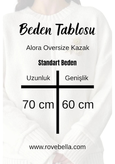 Rovebella Alora Broş Detaylı Beyaz Kazak