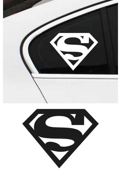 Superman Sticker, Oto Sticker, Kelebek Cam Sticker, Motor Sticker 18x14 Cm